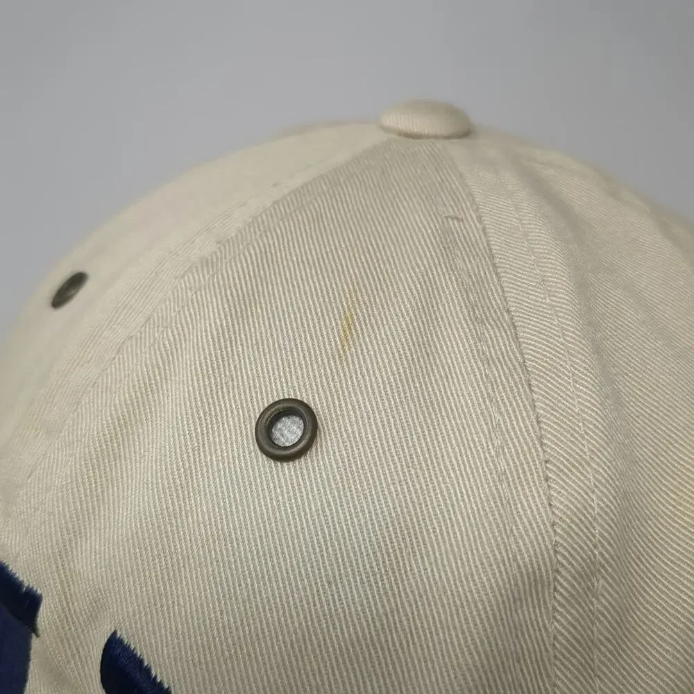 GAP Baseball Cap Beige One Size Blue Embroidered Slideback Hat September 26 1997